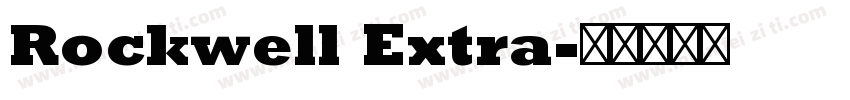Rockwell Extra字体转换
